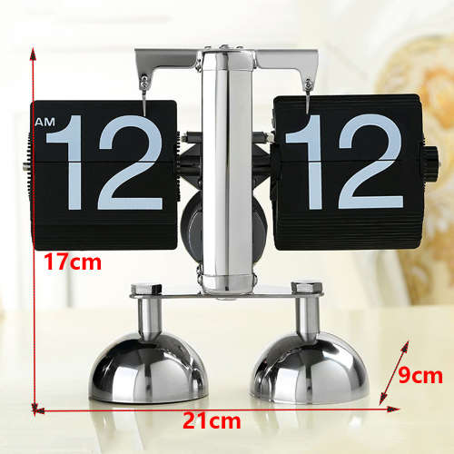 Dual Stand Retro Flip Clock - Black Unboxed