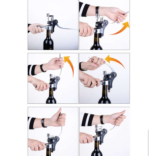 Grape Wine Bottle Accessories Corkscrew Kit - 8 Pieces Unboxed