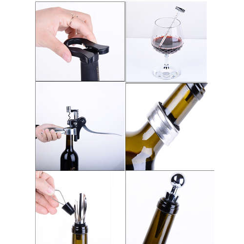 Grape Wine Bottle Accessories Corkscrew Kit - 8 Pieces Unboxed