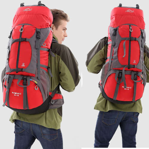 65L Outdoor Sports Hiking Camping Backpack-Red Unboxed