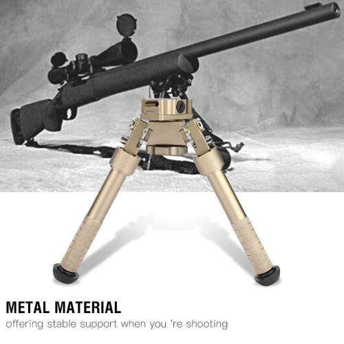 360 Rotatable Adjustable Tactical Rifle Bipod - Gold Unboxed