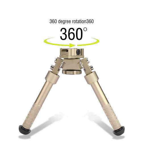 360 Rotatable Adjustable Tactical Rifle Bipod - Gold Unboxed