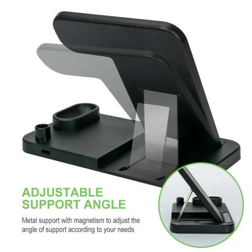 4 in 1 Fast Charging Dock for iWatch/Pencil/Airpods Pro/iPhone 11pro-Black Unboxed