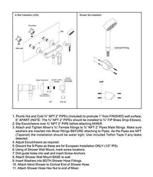 Handheld Shower Mixer Set with Single Handle Unboxed