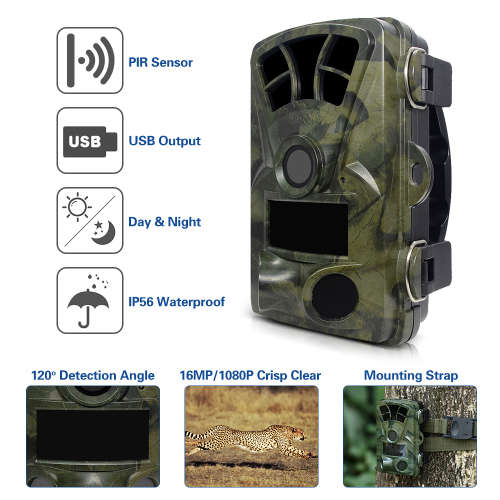 16MP HD 1080P Wildlife IR Trail Night Vision Scouting Hunting Camera Unboxed