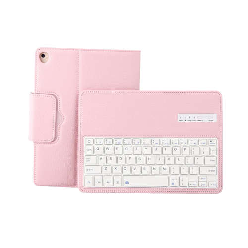 2 In 1 PU Leather Wireless Bluetooth Keyboard Case for iPad 9.7 Inch-Pink Unboxed
