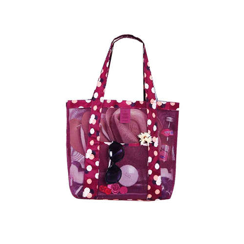 Womens Mesh Lightweight Tote Hand Beach Bag Tote Shoulder Bag Unboxed