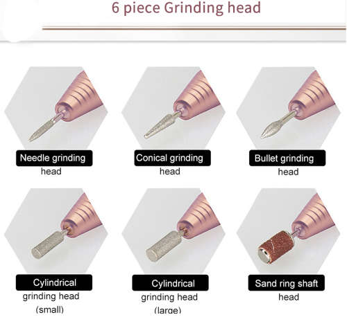 Professional Electric Nail Art Drill Pen Manicure Polisher-Champagne Unboxed