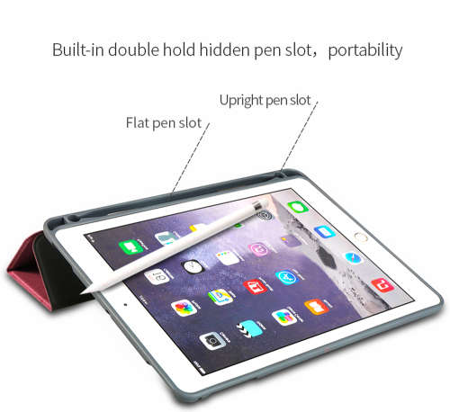 Smart TPU Case Cover With Pencil Holder For iPad-9.7 inch(Pink) Unboxed