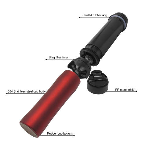 Portable Stainless Steel Vacuum French Coffee Pot Unboxed