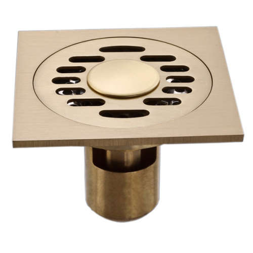 Square Shower Floor Drain with Tile Insert Grate Unboxed