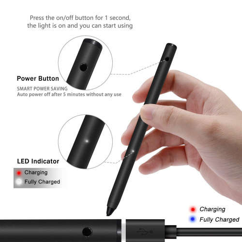 Active Stylus Pen Touch Digital Pencil for iPad Samsung Tablets-Black Unboxed