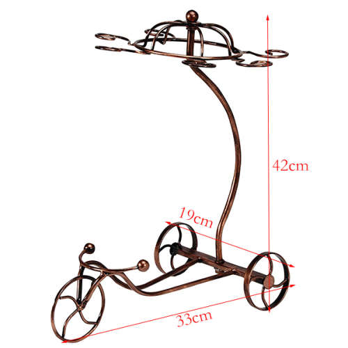 Vintage Tricycle Style Wine Bottle & Cup Holder Unboxed