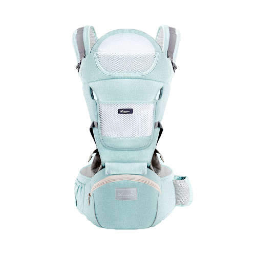 Multi-function Ergonomic Baby Carrier With Hipsit-Green  Unboxed