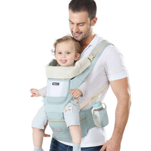 Multi-function Ergonomic Baby Carrier With Hipsit-Green  Unboxed