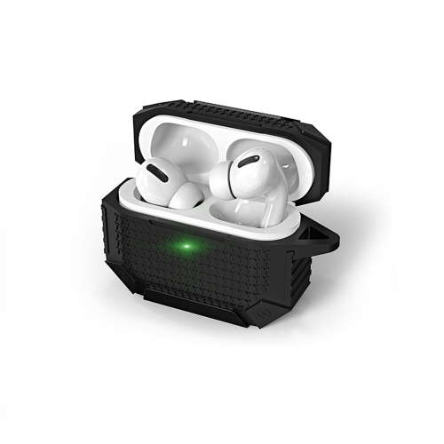 Heavy Duty Portable Silicone Protective Cover For Airpods Pro-Black Unboxed