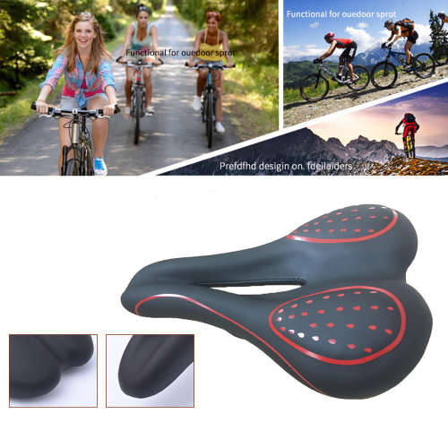 Shock Absorbing MTB Bike Saddle Seat Bicycle Cycling Seat-Red Unboxed
