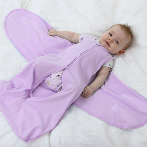 Newborn Baby Blanket Swaddle Sleeping Wrap - Purple Unboxed