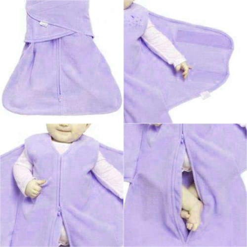 Newborn Baby Blanket Swaddle Sleeping Wrap - Purple Unboxed