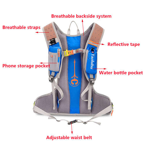 15L Ultralight Outdoor Hydration Backpack - Blue Unboxed