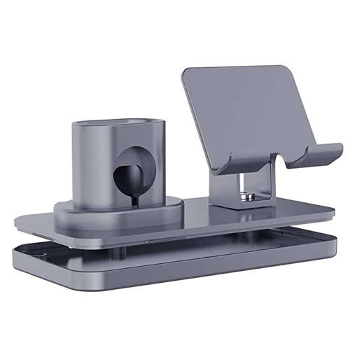 3 in 1 Charging Station for AirPods, iWatch Series & iPhone-Gray Unboxed
