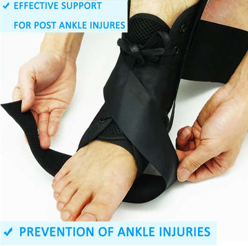 Lace-Up Sports Ankle Stabilization Support for Sprains & Injuries (Size:L) Unboxed