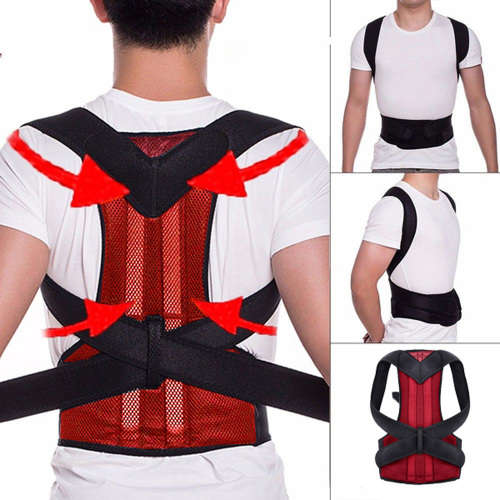 Posture Corrector Bad Back Support Brace-XL(Red) Unboxed
