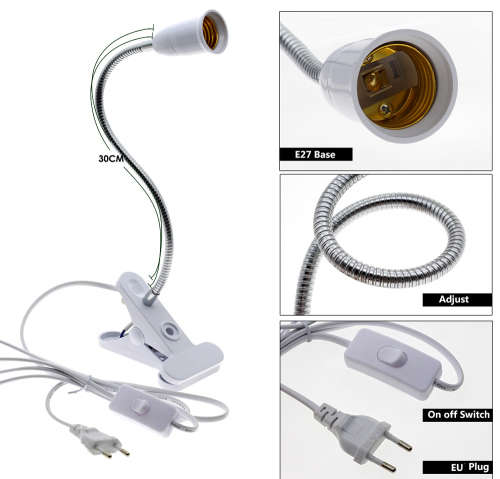 One Head 200 LED Plant Grow Light with Desk Holder Clip Unboxed