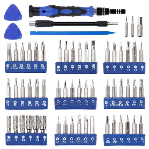 63 in 1 with 56 Bits Precision Screwdriver Kit - Blue Unboxed