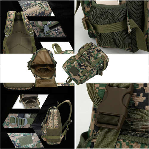Multi-Function Military Trekking Rucksack Backpack - Jungle Digital Unboxed