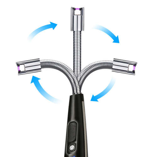 Rechargeable Electric USB Pulsed Arc Lighter for Outdoor BBQ-Black