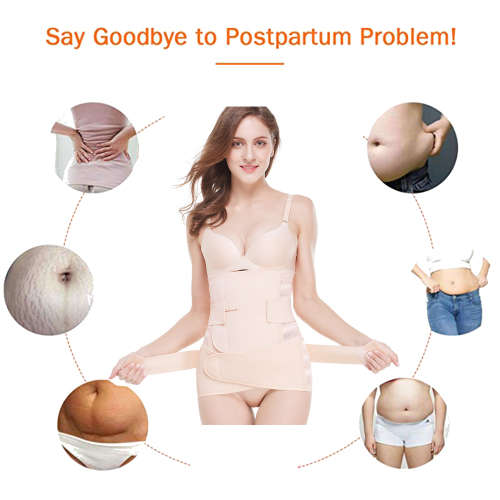 2 in 1 Adjustable Lady Postpartum Belly Recovery Band (Size:XL)