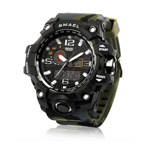 Men Dual Display Military Quartz Sports Digital Watch