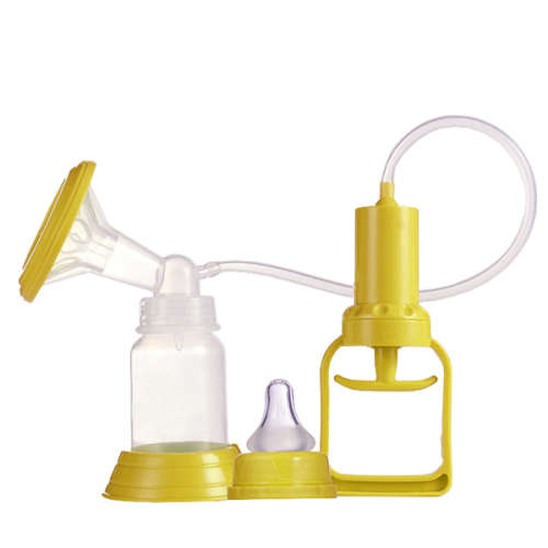 Manual Breast Pump with Lid for Breastfeeding - Yellow