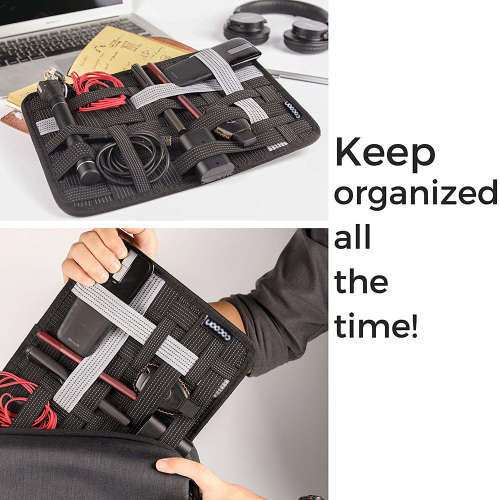 Multipurpose Elastic Digital Storage Board - Grey Stripes