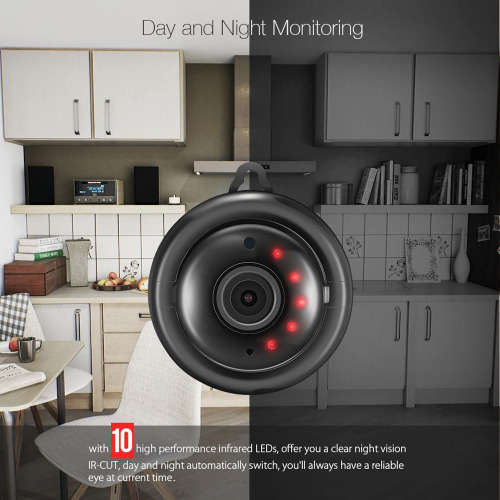 HD 720P Mini Wireless WIFI IP Night Vision Camera for Home Security