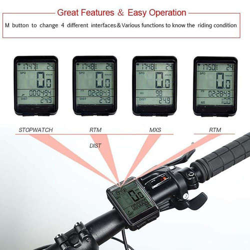 Wireless Waterproof Bicycle Odometer Cycle Computer