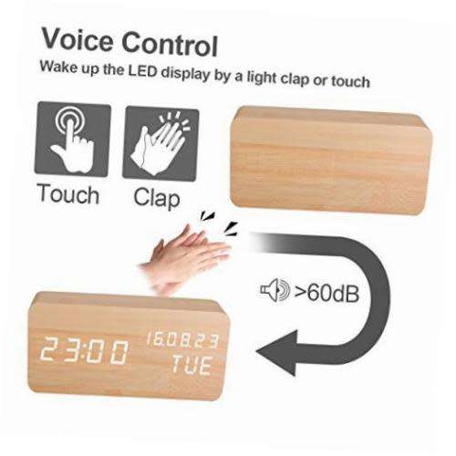 Digital LED Alarm Clock Timer Calendar Thermometer