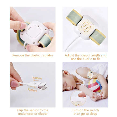 Arm Wear Bedwetting Sensor Vibration Alarm For Baby Toddler Elderly Adult