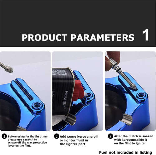 Retro Metal Ashtray Ten Thousand Match Lighter Creative Cigarette Ash Tray