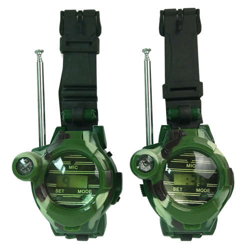2 Pieces Outdoor Activity Kids Military Simulation Watch Walkie-Talkie