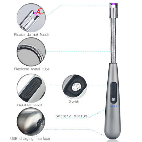 Rechargeable Electric USB Pulsed Arc Lighter for Outdoor BBQ