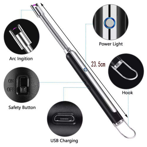 Outdoor BBQ Rechargeable Electric USB Pulsed Arc Lighter
