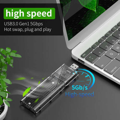 High Speed USB3.0 Gen1 External M.2 NGFF SATA SSD Enclosure
