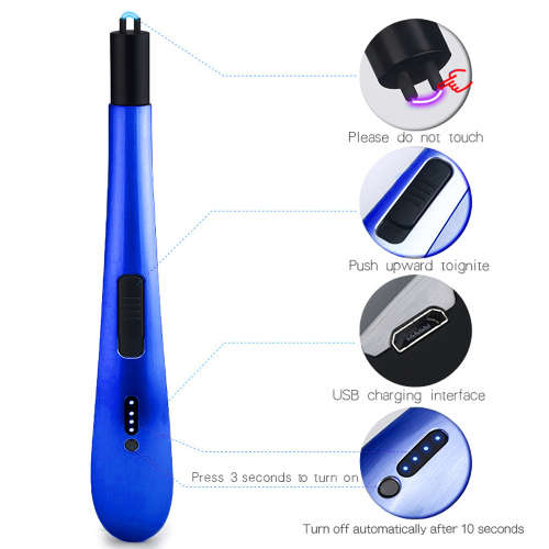Outdoor BBQ Long Handle Rechargeable Electric USB Pulsed Arc Lighter