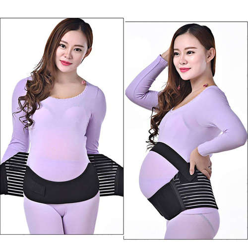 Adjustable Elastic Maternity Belt Support Brace - Black (Size:XXL)