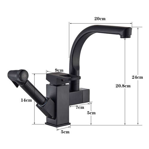 Portable Kitchen 360 Degree Rotation Hot & Cold Pull Out Mixer Tap