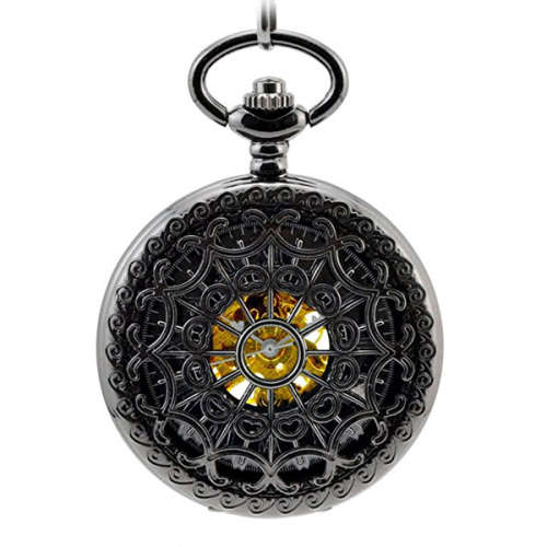 Mechanical Retro Steampunk Skeleton Pocket Watch