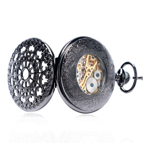 Mechanical Retro Steampunk Skeleton Pocket Watch