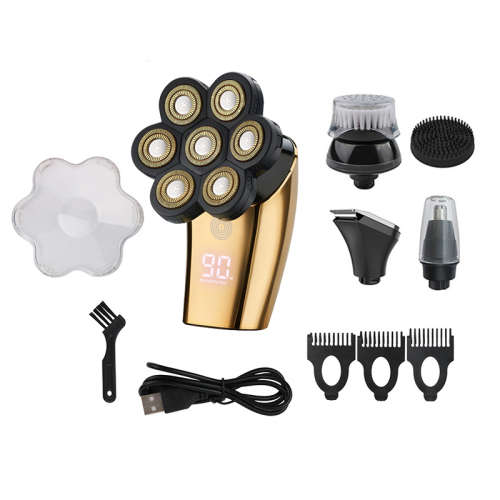5 In 1 LCD Display 7 Floating Blades Electric Shaver Men Hair Beard Razor